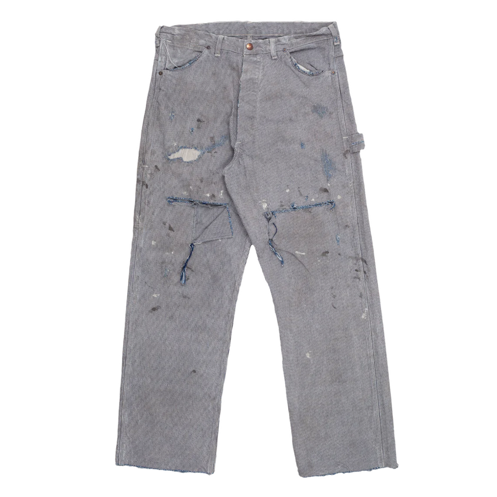 SAINT MICHAEL HICKORY DENIM PANTS - STRIPE