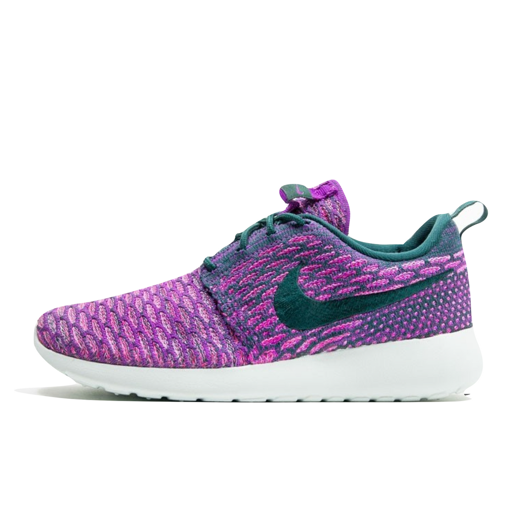WOMENS NIKE ROSHE ONE FLYKNIT - DARK ATOMIC TEAL/DARK ATOMIC TEAL-VIVID PURPLE