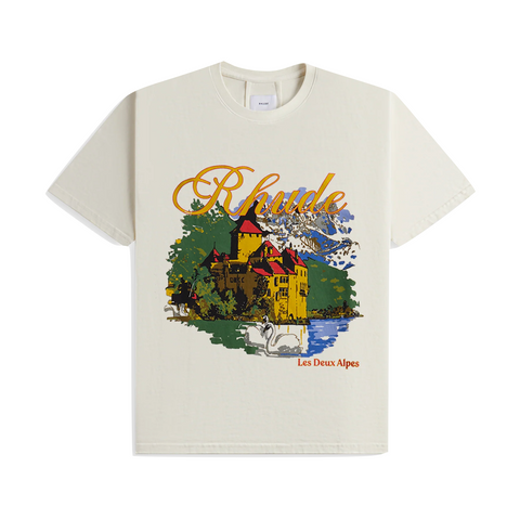 RHUDE CHATEAU ALPES TEE - VTG WHITE