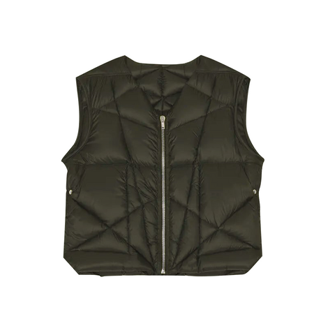 RICK OWENS DOWN SL LINER VEST - FOREST