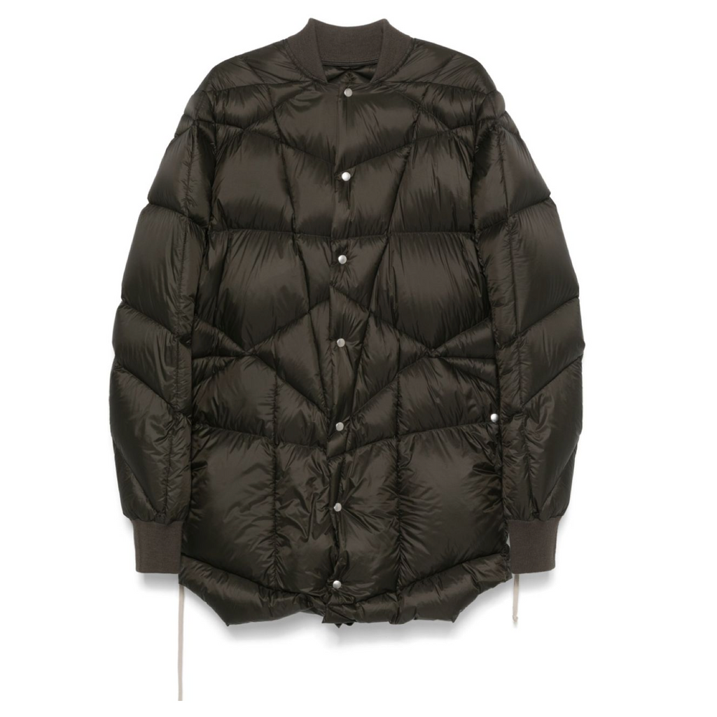 RICK OWENS DOWN FLIGHT LINER COAT - FOREST