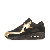 NIKE AIR MAX 90 MESH GS - BLACK/BLACK-METALLIC GOLD