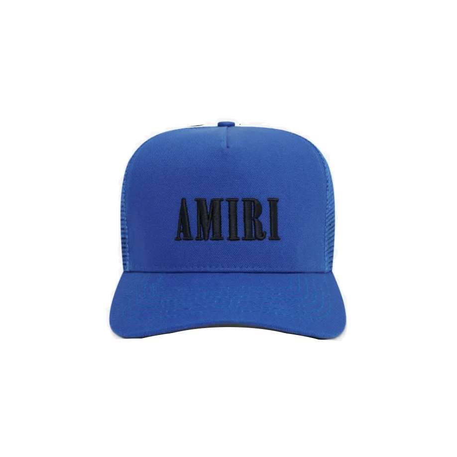 AMIRI CORE LOGO TRUCKER HAT - BLUE/BLACK