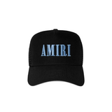 AMIRI CORE LOGO TRUCKER HAT - BLACK/DUSTY BLUE