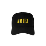 AMIRI CORE LOGO TRUCKER HAT  - BLACK/YELLOW