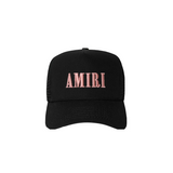 AMIRI CORE LOGO TRUCKER HAT  - BLACK/PEACH