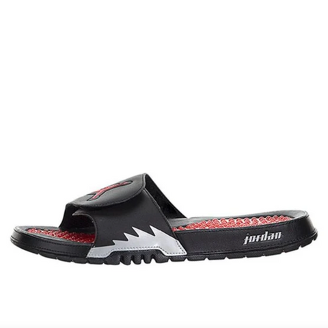 AIR JORDAN HYDRO V RETRO - BLACK/FIRE RED-METALLIC SILVER