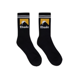 RHUDE STRIPED MOONLIGHT SOCK - BLACK/WHITE/YELLOW