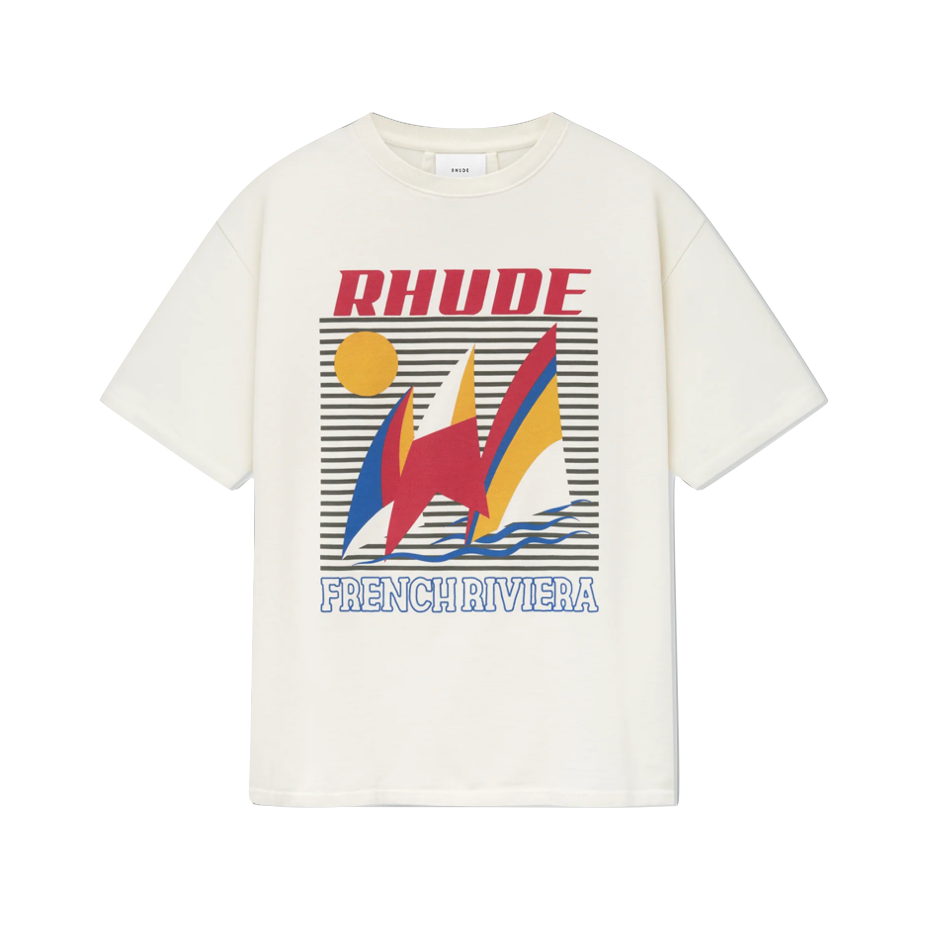 【関税込み】Rhude オフホワイト Poster Tシャツ RHUDE POSTER TEE - VINTAGE WHITE – Creme321