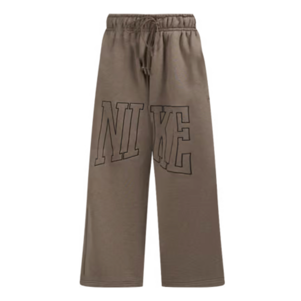 WOMENS NIKE NSW OVERSIZED OPEN-HEM FRENCH TERRY PANTS - MINK BROWN