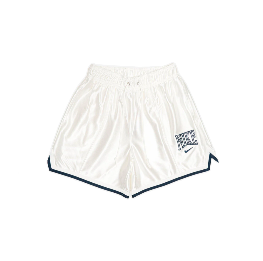 WOMENS NIKE STREET 6" SATIN SHORTS - SAIL/ARMORY NAVY/ARMORY NAVY