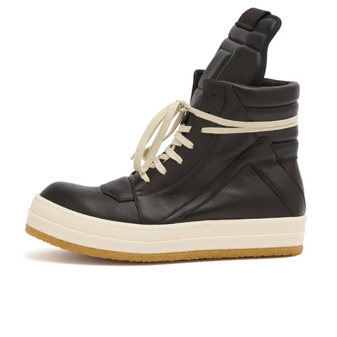 RICK OWENS CONCORDIANS GEOBASKET CREEP HIGH - BLACK/MILK