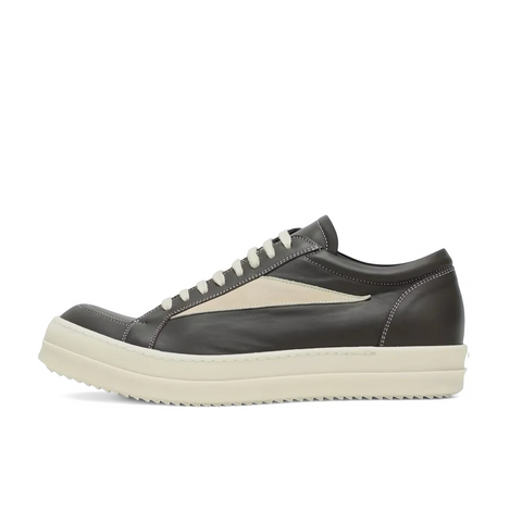 RICK OWENS CONCORDIANS  VINTAGE LOW SNEAKER - DRKDUST/MILK/MILK