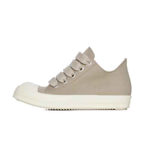 RICK OWENS DRKSHDW CONCORDIANS DENIM JUMBOLACE LOW SNEAKS - DIRTY PEARL/MILK/MILK
