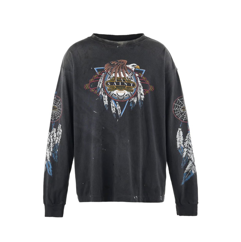 SAINT MICHAEL X TEFLON SAINT DISCO LS TEE - BLACK