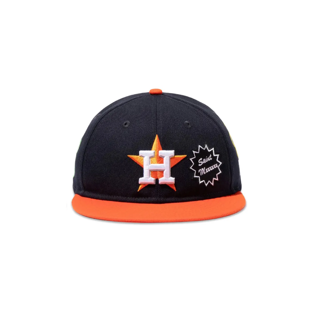 SAINT MICHAEL X NEW ERA ASTROS CAP - NAVY/ORANGE