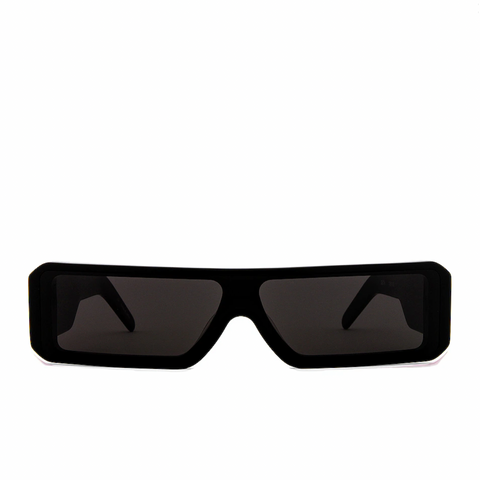 RICK OWENS SUNGLASSES GETHSHADES - BLK TEMPLE/BLK LENS