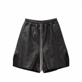 RICK OWENS TEMPLE  LEATHER BOXERS - BLACK