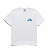 STÜSSY WAVE OVAL  TEE - WHITE