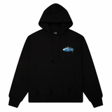 STÜSSY WAVE OVAL HOODIE - BLACK