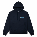 STÜSSY WAVE OVAL HOODIE - NAVY