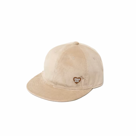 HUMAN MADE 6 PANEL CORDUROY BALL CAP - BEIGE