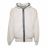 RICK OWENS CONCORDIANS OVERSIZED ALPACA KNIT GIMP HOODIE - DNA DUST KNIT