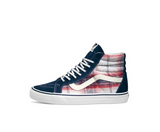 VANS SK8-HI REISSUE (DISTRESSED PLAID) - NAVY/RED
