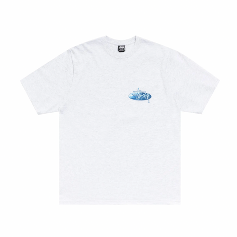 STÜSSY WAVE OVAL  TEE - WHITE