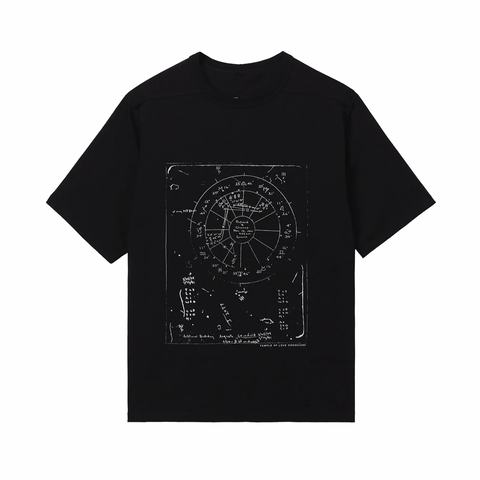RICK OWENS CELESTIAL BRAD T-SHIRT - BLACK/MILK