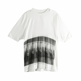 RICK OWENS JUMBO SS TEE - MILK WASH/BLACK