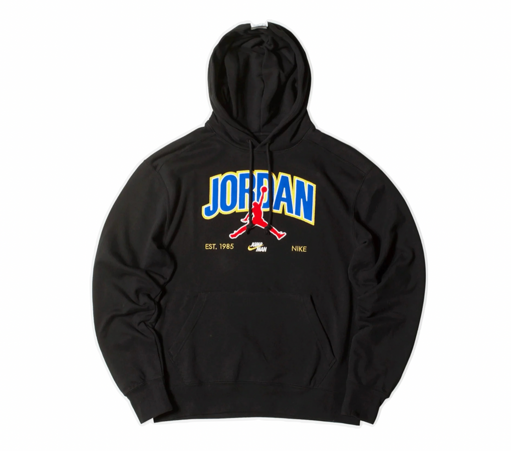 AIR JORDAN JUMPMAN PULLOVER HOODIE.-  BLACK