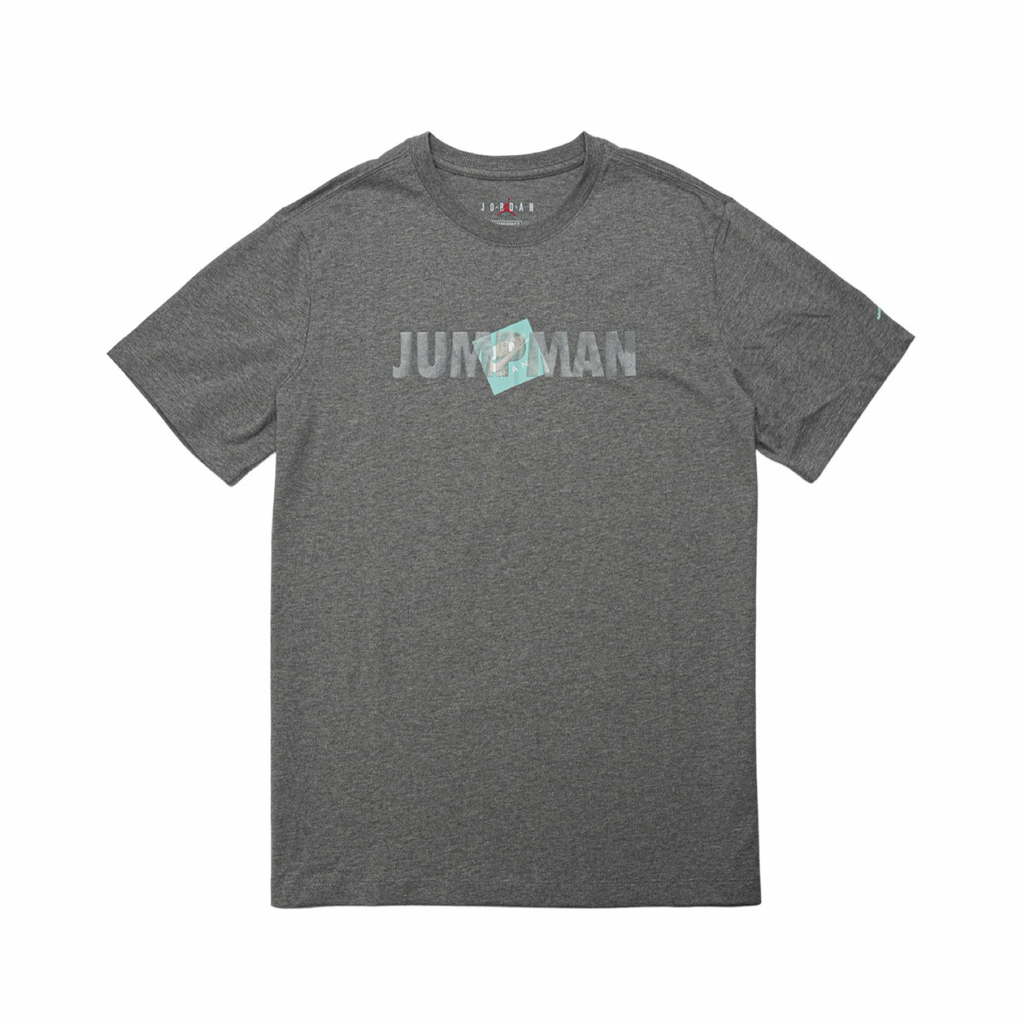 AIR JORDAN JUMPMAN CLASSICS T-SHIRT - CARBON HEATHER / WHITE