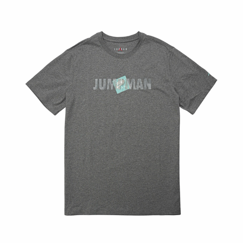 AIR JORDAN JUMPMAN CLASSICS T-SHIRT - CARBON HEATHER / WHITE