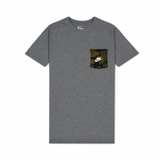 NIKE TEE-DROP HEM POCKET - GREY