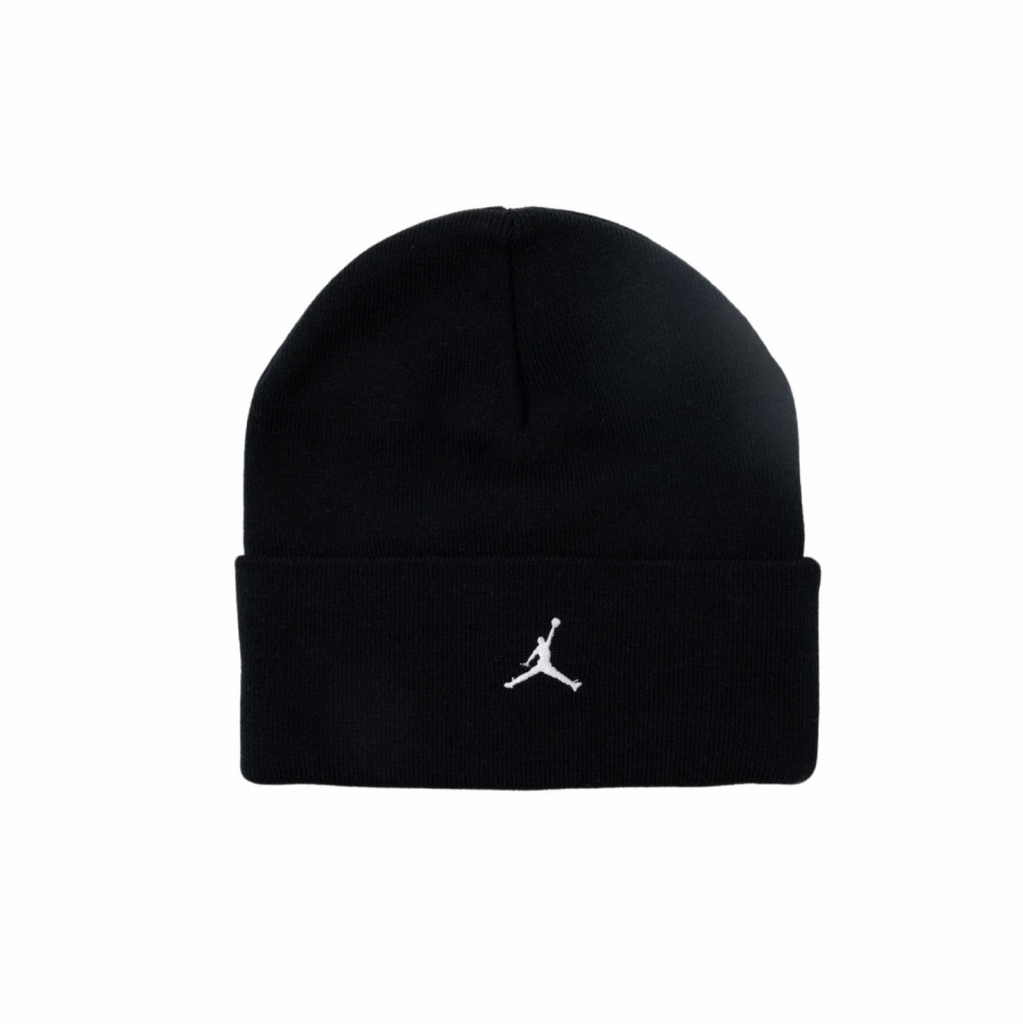 AIR JORDAN UNISEX PEAK ESSENTIAL BEANIE - BLACK / WHITE