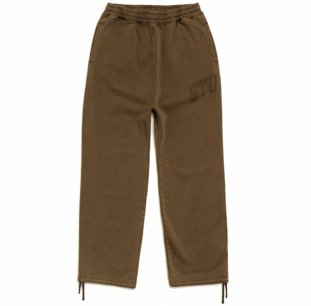 STÜSSY FADED GRAPHIC FLEECE PANT - OLIVE
