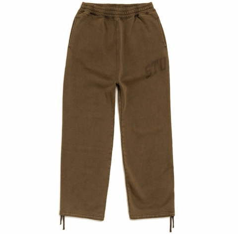 STÜSSY FADED GRAPHIC FLEECE PANT - OLIVE