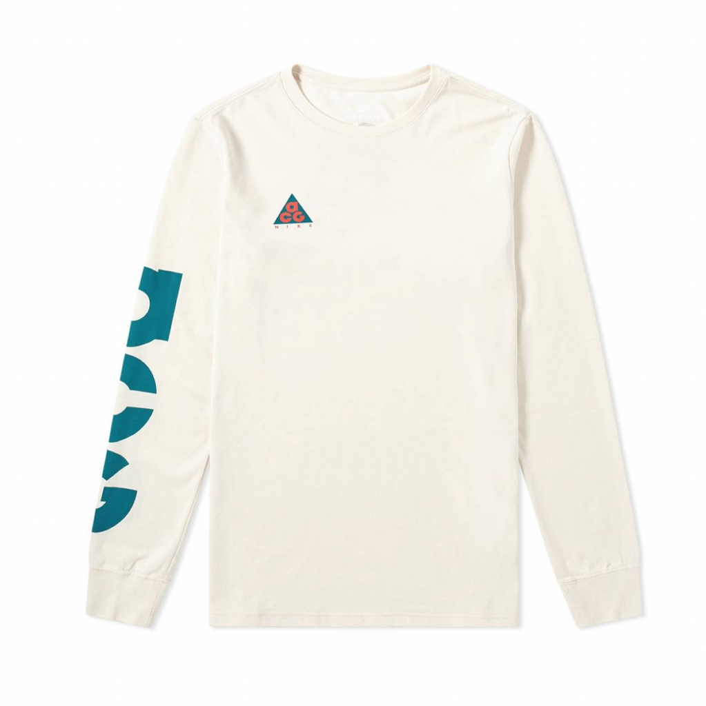 NIKE ACG SASQUATCH LONG-SLEEVE T-SHIRT - LIGHT CREAM/GEODE TEAL