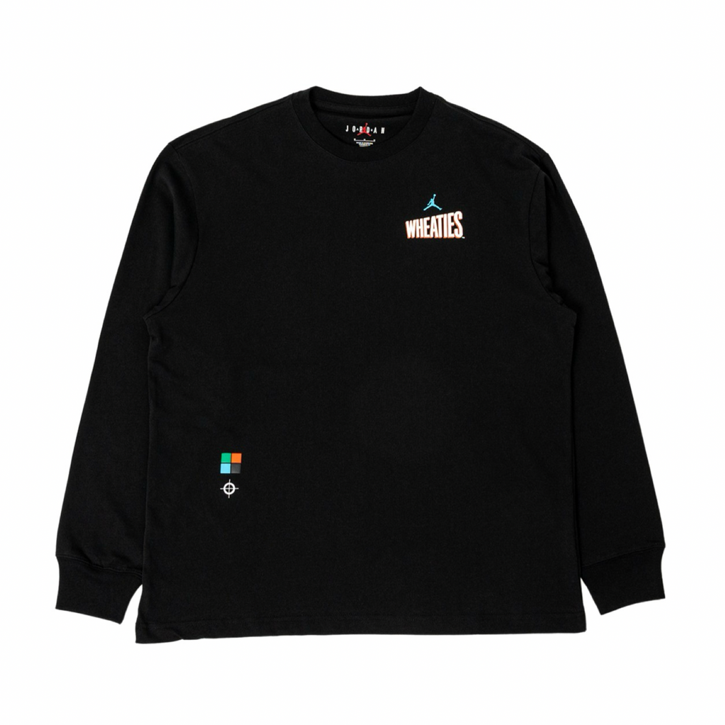 AIR JORDAN FLIGHT MVP 85 LONG-SLEEVE T-SHIRT 'WHEATIES' - BLACK