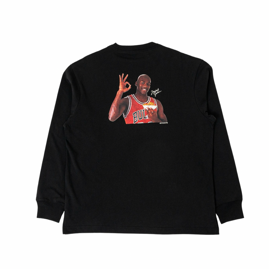 AIR JORDAN FLIGHT MVP 85 LONG-SLEEVE T-SHIRT 'WHEATIES' - BLACK