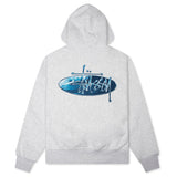 STÜSSY WAVE OVAL HOODIE - ASH HEATHER