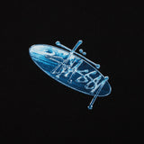 STÜSSY WAVE OVAL HOODIE - BLACK