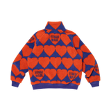 HUMAN MADE HEART FLEECE JACKET - ORANGE