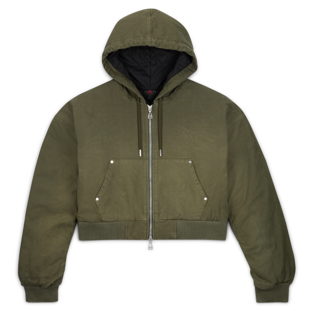 WOMEN'S AIR JORDAN X TRAVIS SCOTT HOODED CANVAS JACKET - CARGO KHAKI