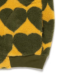HUMAN MADE HEART FLEECE JACKET - OLIVE DRAB