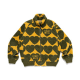 HUMAN MADE HEART FLEECE JACKET - OLIVE DRAB