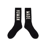 HUMAN MADE HM LOGO SOCKS -  BLACK