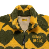 HUMAN MADE HEART FLEECE JACKET - OLIVE DRAB