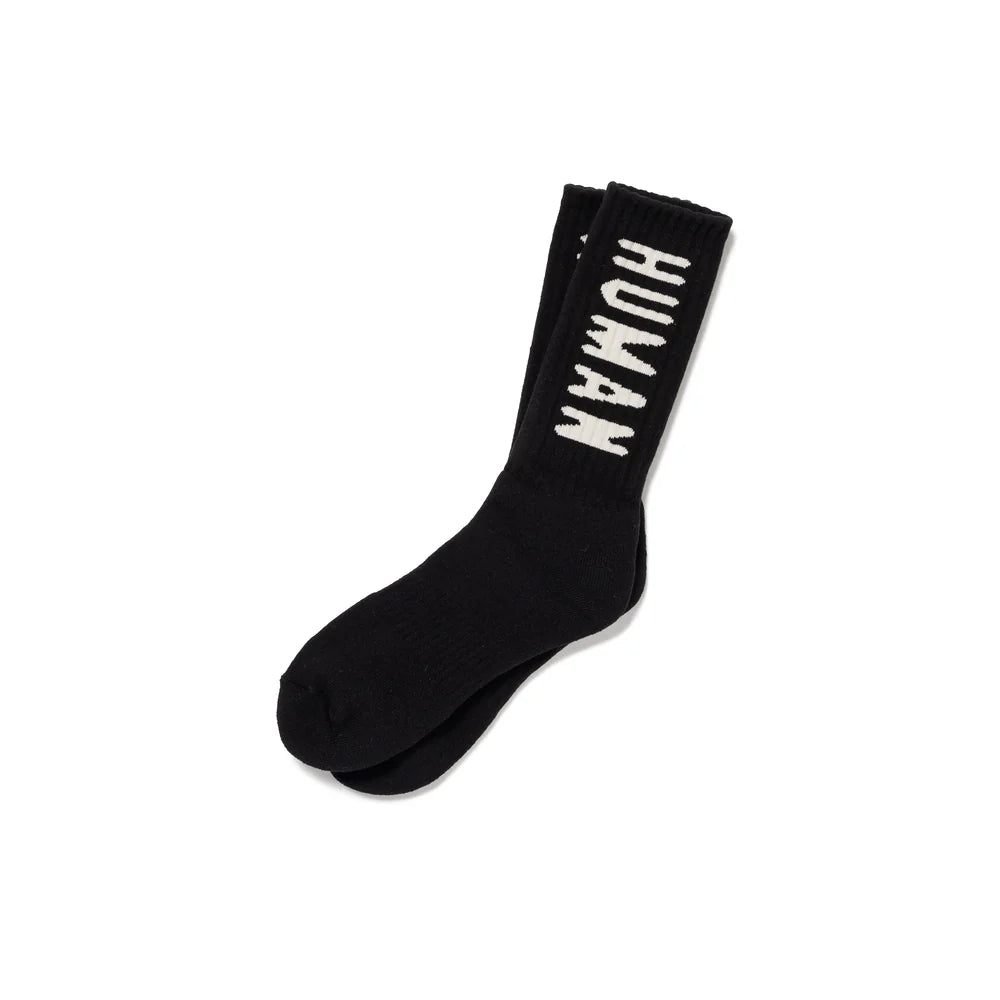 HUMAN MADE HM LOGO SOCKS -  BLACK
